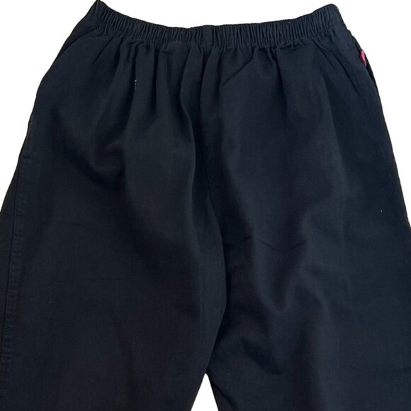 Woman Within Classic Fit Jeans Size 16W Black Cotton Pants Elastic Waist Pull On - Picture 5 of 10